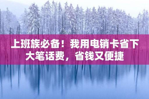 上班族必备！我用电销卡省下大笔话费，省钱又便捷